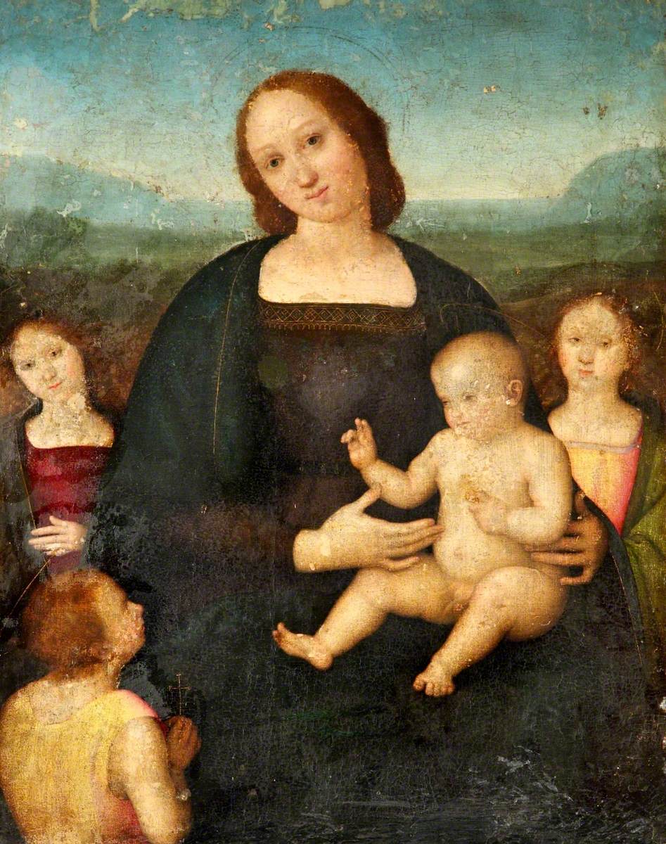 La Vierge à l'Enfant avec saint Jean et deux anges - Pietro Perugino
