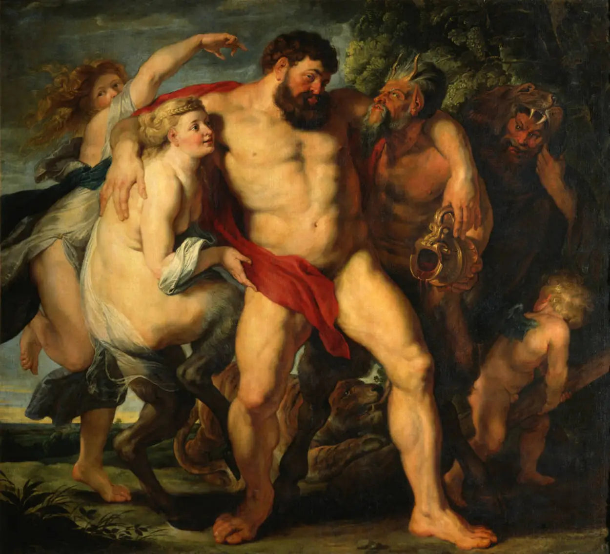 L’Hercule ivre conduit par un couple de satyres - Peter Paul Rubens - Alpha Reproduction