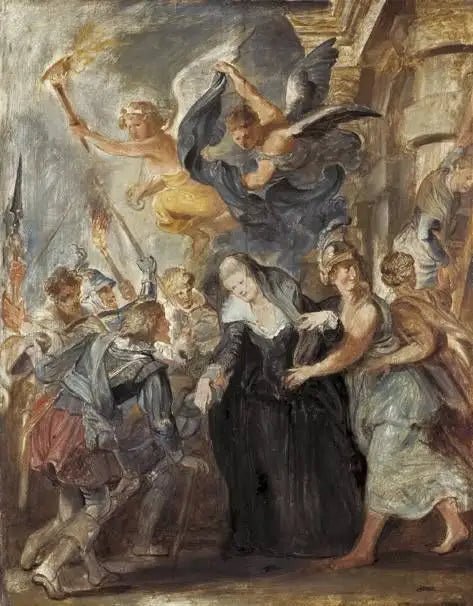 La fuite de Marie de Médicis à Blois (esquisse) - Peter Paul Rubens - Alpha Reproduction