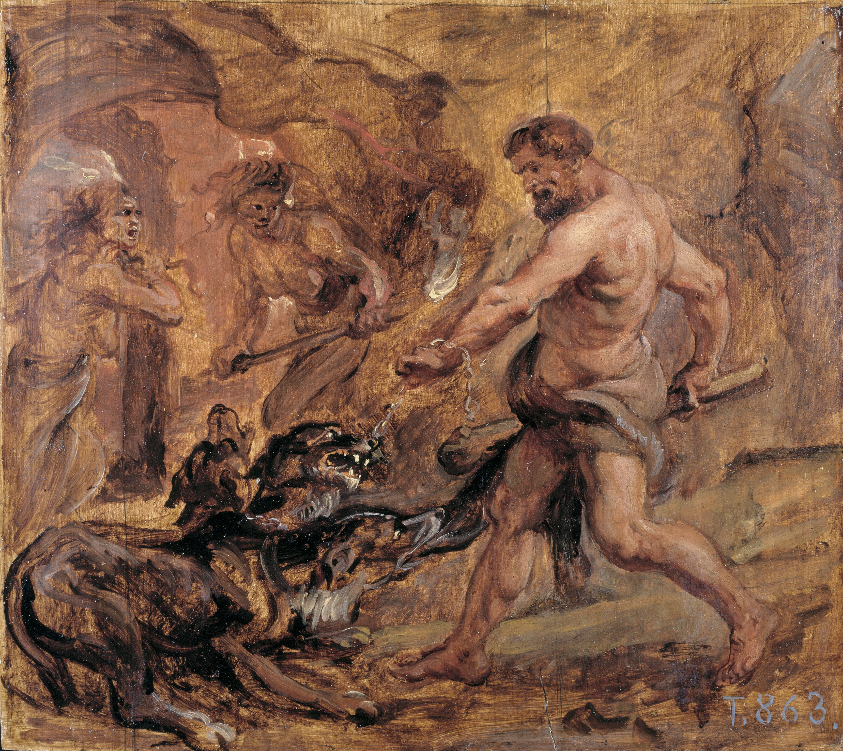 Hercule et Cerbère - Peter Paul Rubens