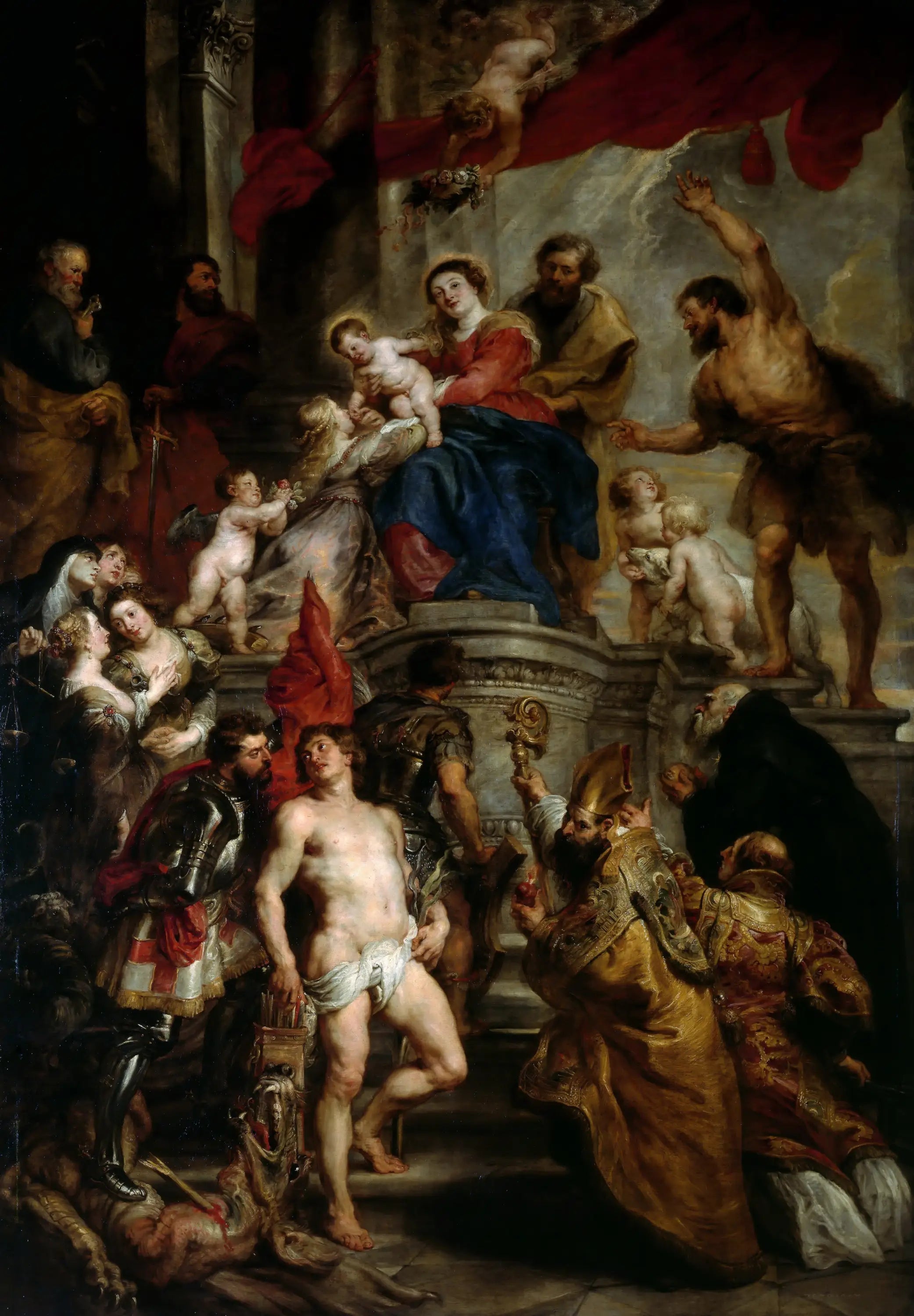 La Vierge et l’Enfant trônant avec les saints - Peter Paul Rubens - Alpha Reproduction