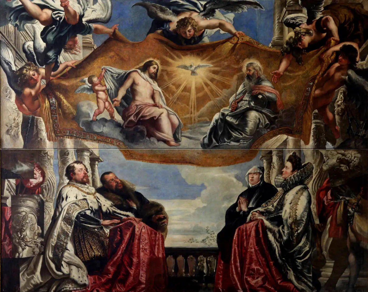 La famille Gonzaga en adoration de la Sainte Trinité - Peter Paul Rubens - Alpha Reproduction