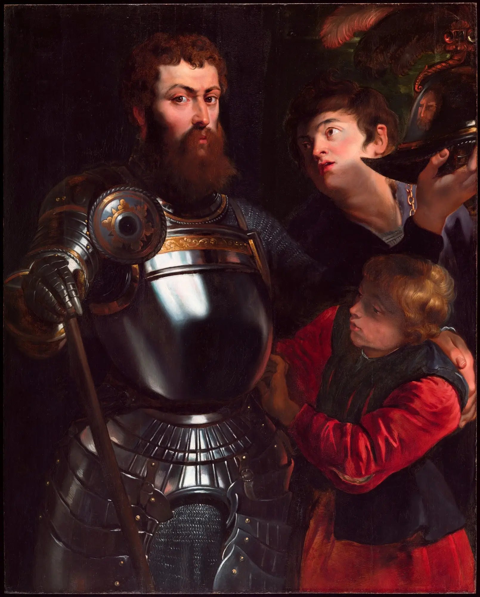 Guerrier à deux pages - Peter Paul Rubens - Alpha Reproduction
