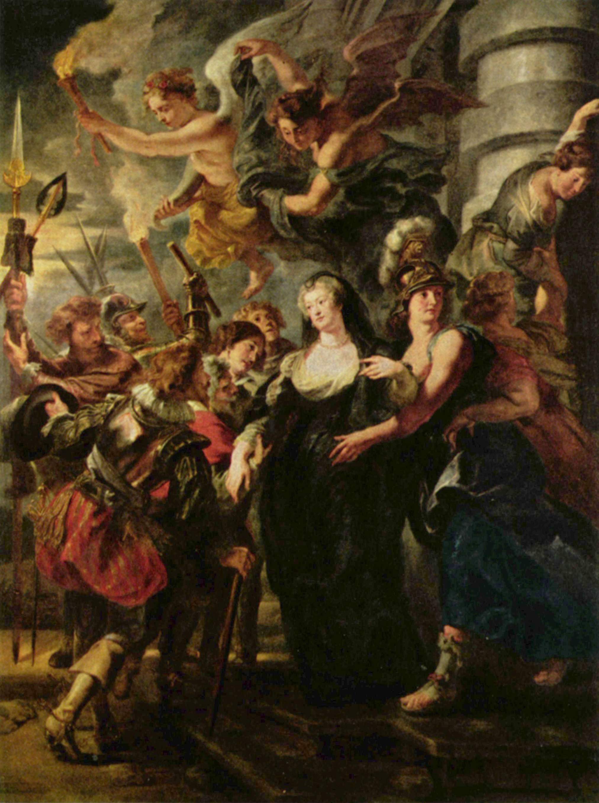 La Reine s'enfuit du château de Blois dans la nuit du 21 au 22 février 1619 - Peter Paul Rubens