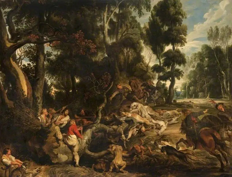 Paysage avec une chasse au sanglier - Peter Paul Rubens - Alpha Reproduction