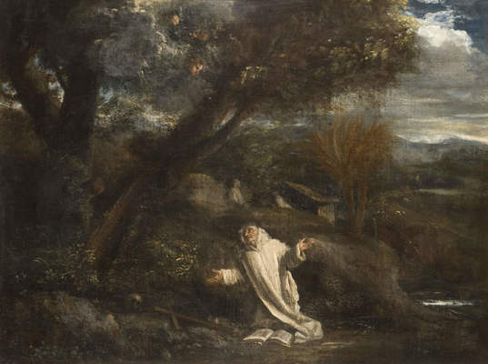 Paysage avec un saint en extase - Pier Francesco Mola