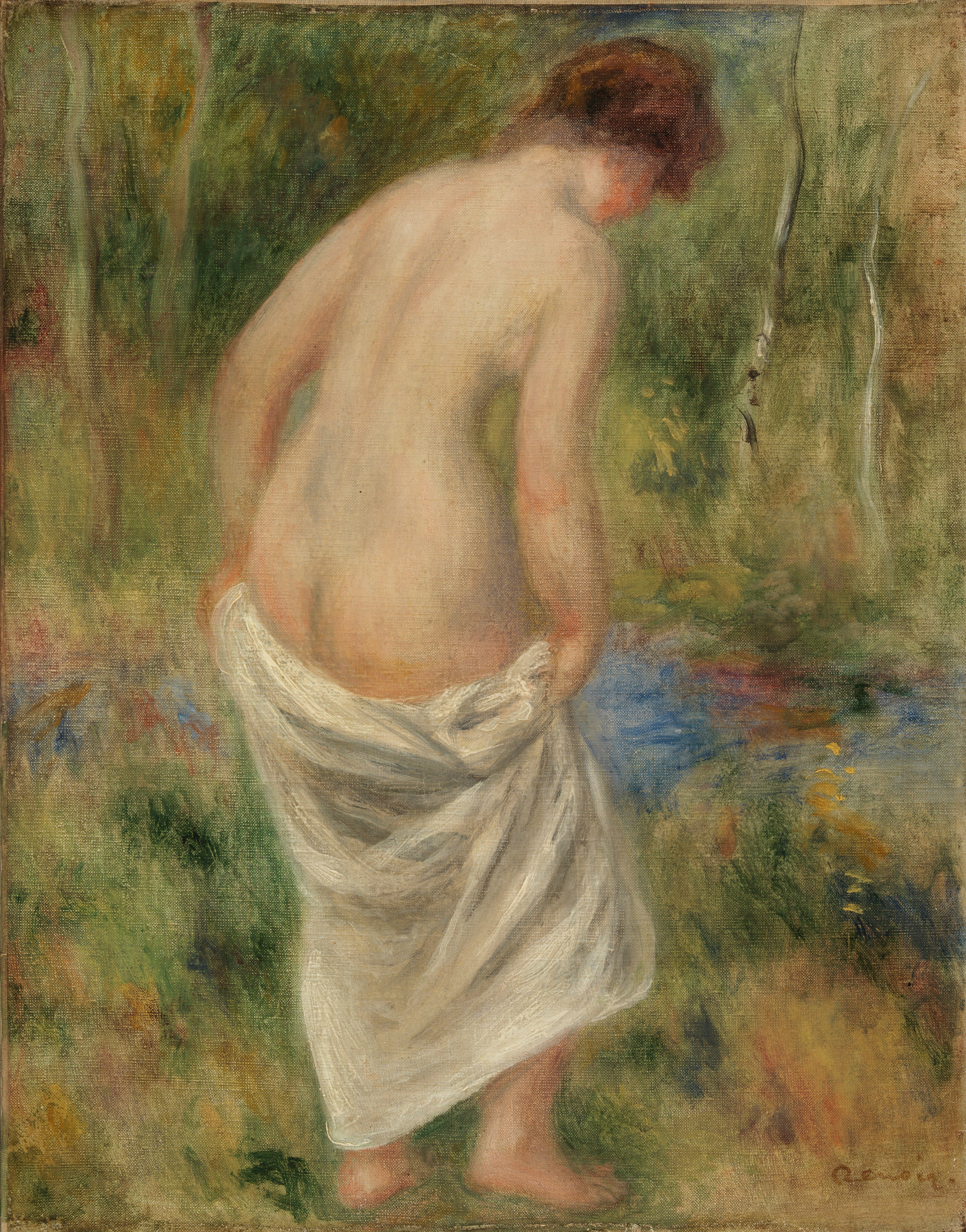 Reproduction du tableau « Après le bain - Pierre-Auguste Renoir » par Alpha Reproduction en peinture à l’huile