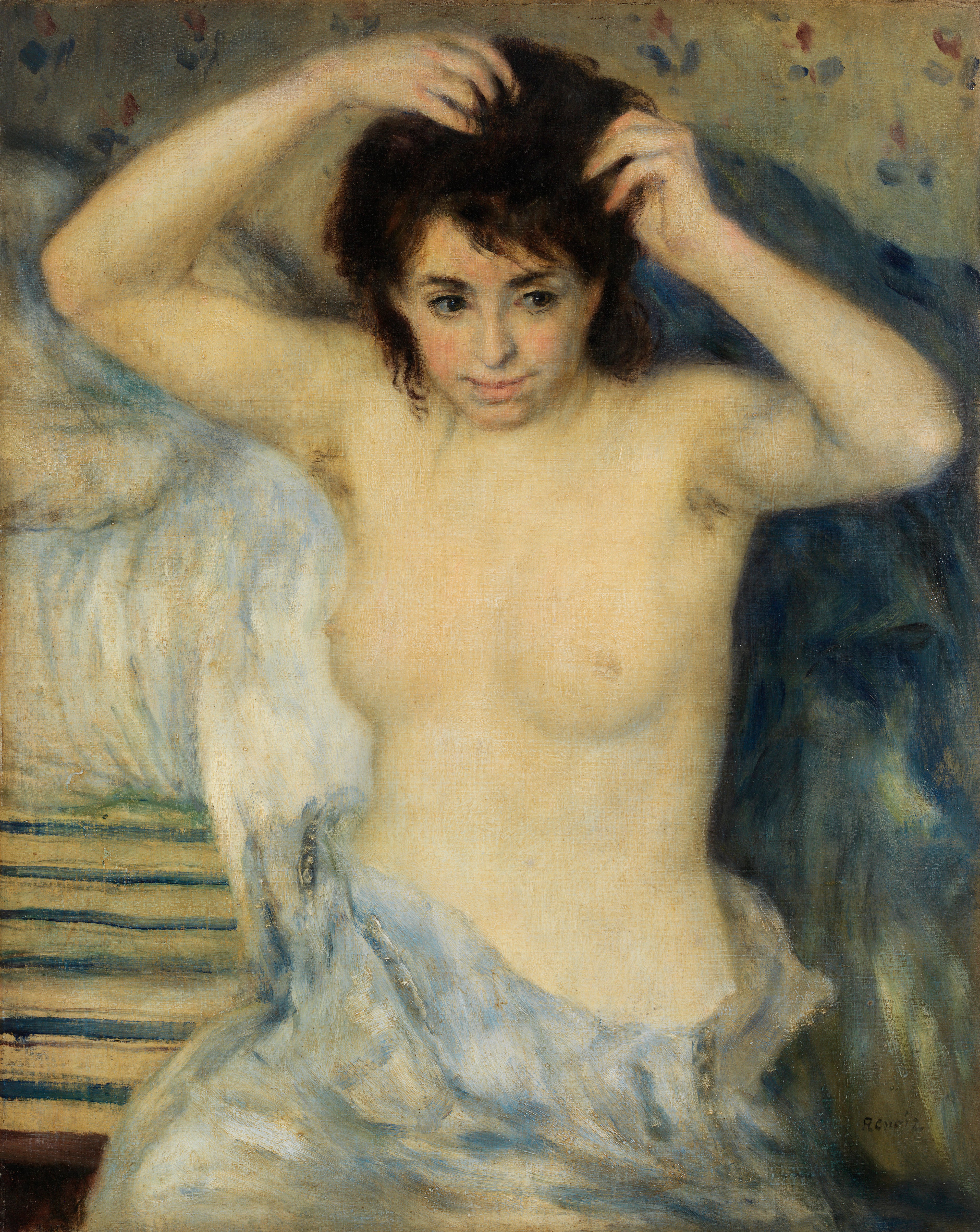 Reproduction du tableau « Avant le bain - Pierre-Auguste Renoir » par Alpha Reproduction en peinture à l’huile