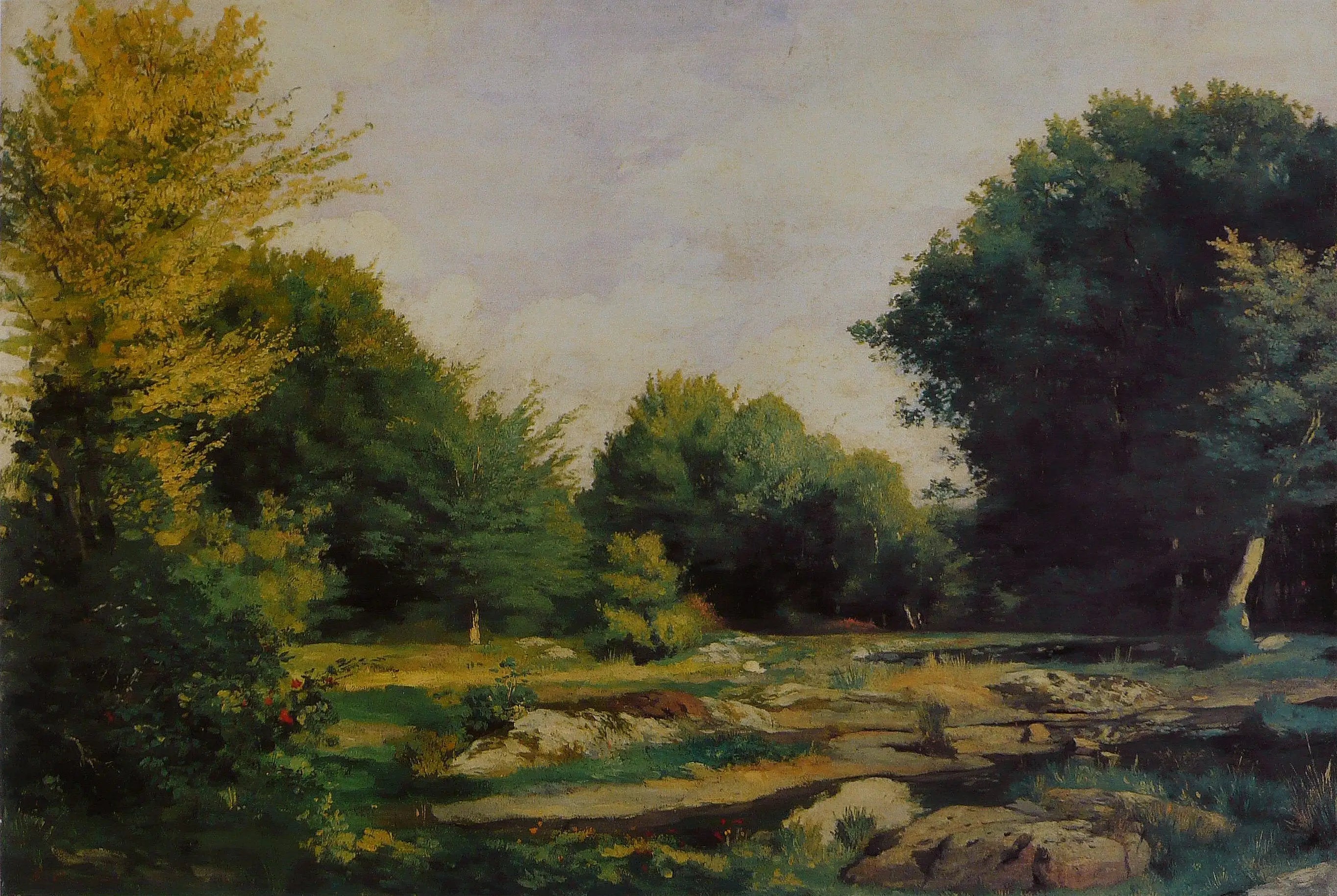 Reproduction du tableau « Clairière dans les bois - Pierre-Auguste Renoir » par Alpha Reproduction en peinture à l’huile