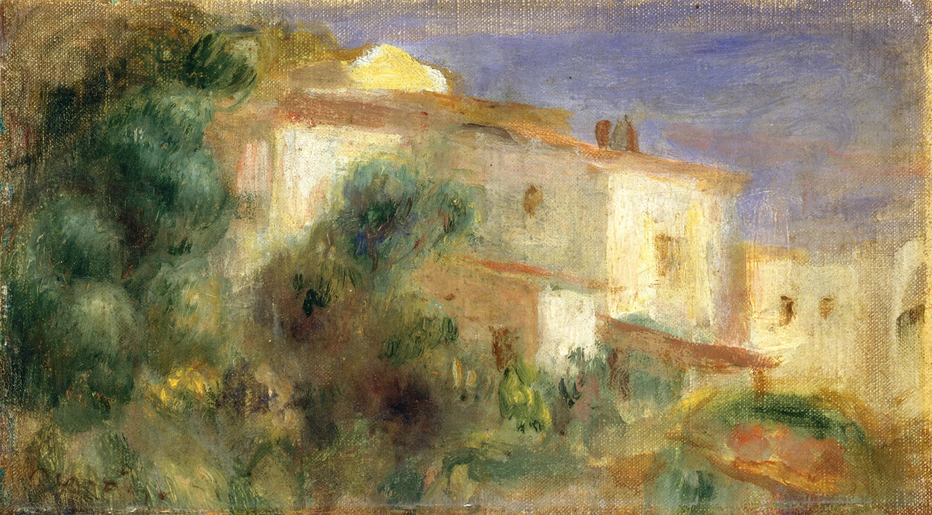 Reproduction du tableau « Maison de la Poste, Cagnes - Pierre-Auguste Renoir » par Alpha Reproduction en peinture à l’huile