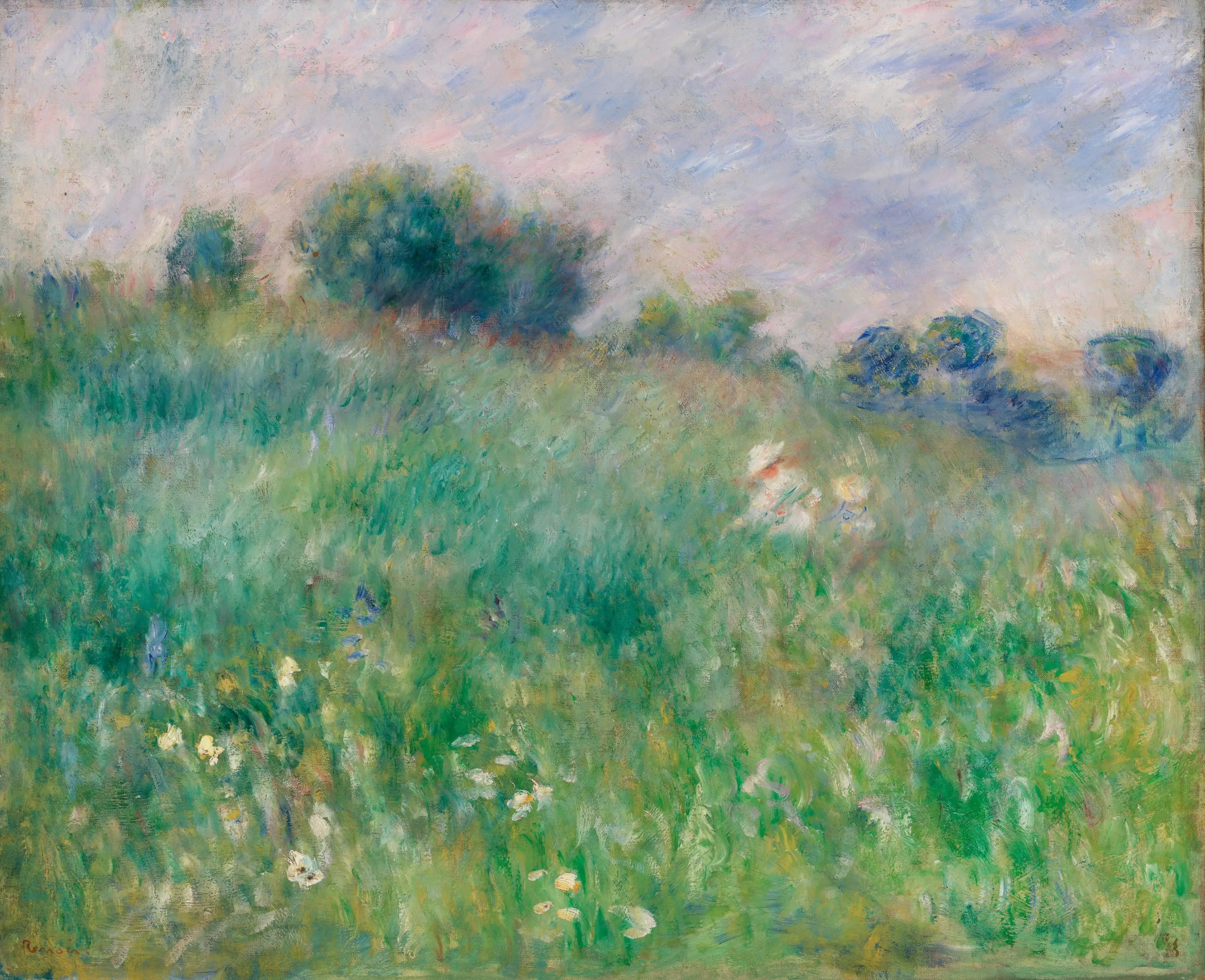 Reproduction du tableau « La Prairie - Pierre-Auguste Renoir » par Alpha Reproduction en peinture à l’huile