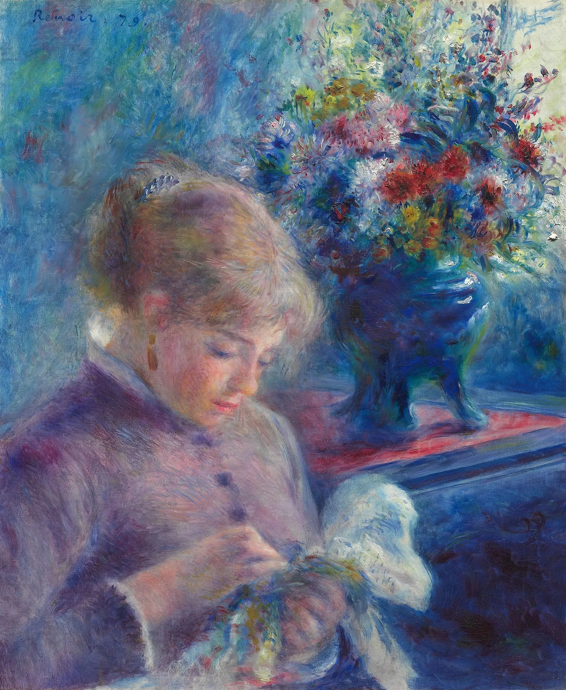 Reproduction du tableau « Jeune Femme cousine - Pierre-Auguste Renoir » par Alpha Reproduction en peinture à l’huile