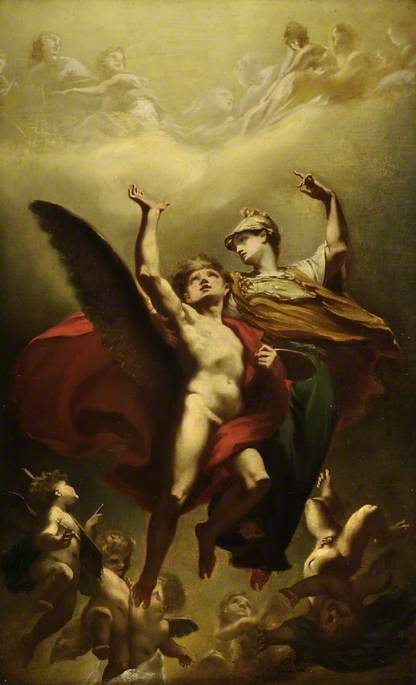 Study for 'Minerva leading the Genius of the Arts into Immortality' - Pierre-Paul Prud'hon