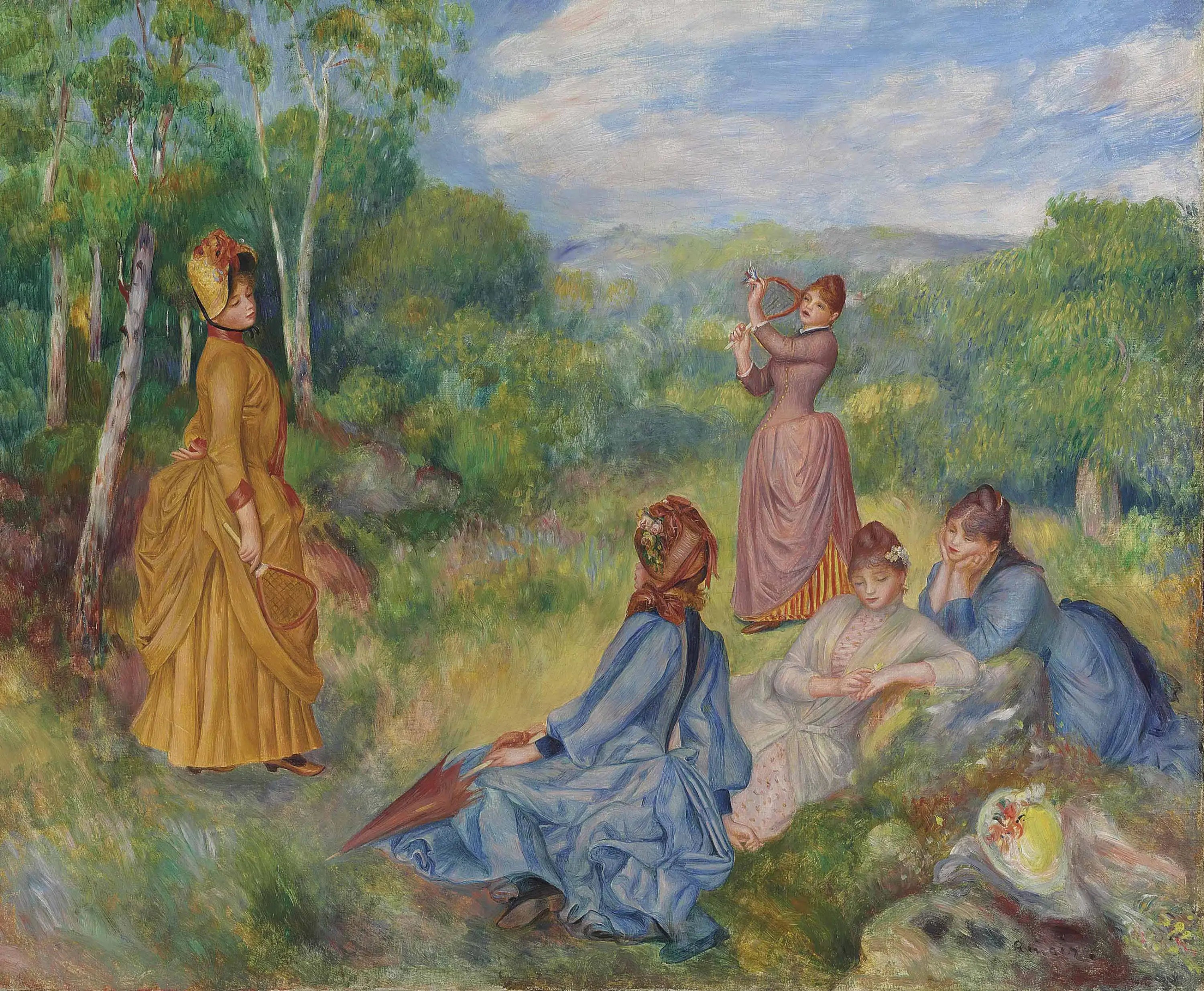 Reproduction du tableau « Jeunes filles jouant au volant - Pierre-Auguste Renoir » par Alpha Reproduction en peinture à l’huile