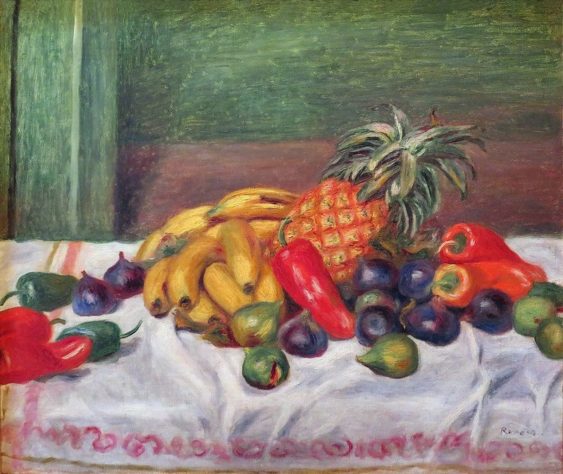 Reproduction du tableau « Bananes et ananas - Pierre-Auguste Renoir » par Alpha Reproduction en peinture à l’huile