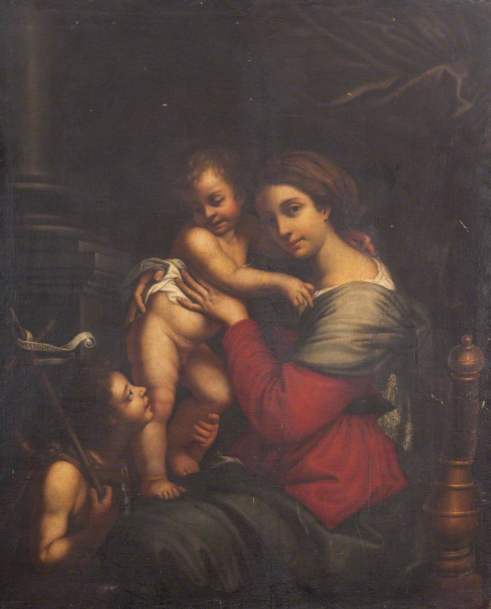 La Vierge à l'Enfant, avec le jeune saint Jean-Baptiste - Pierre Mignard