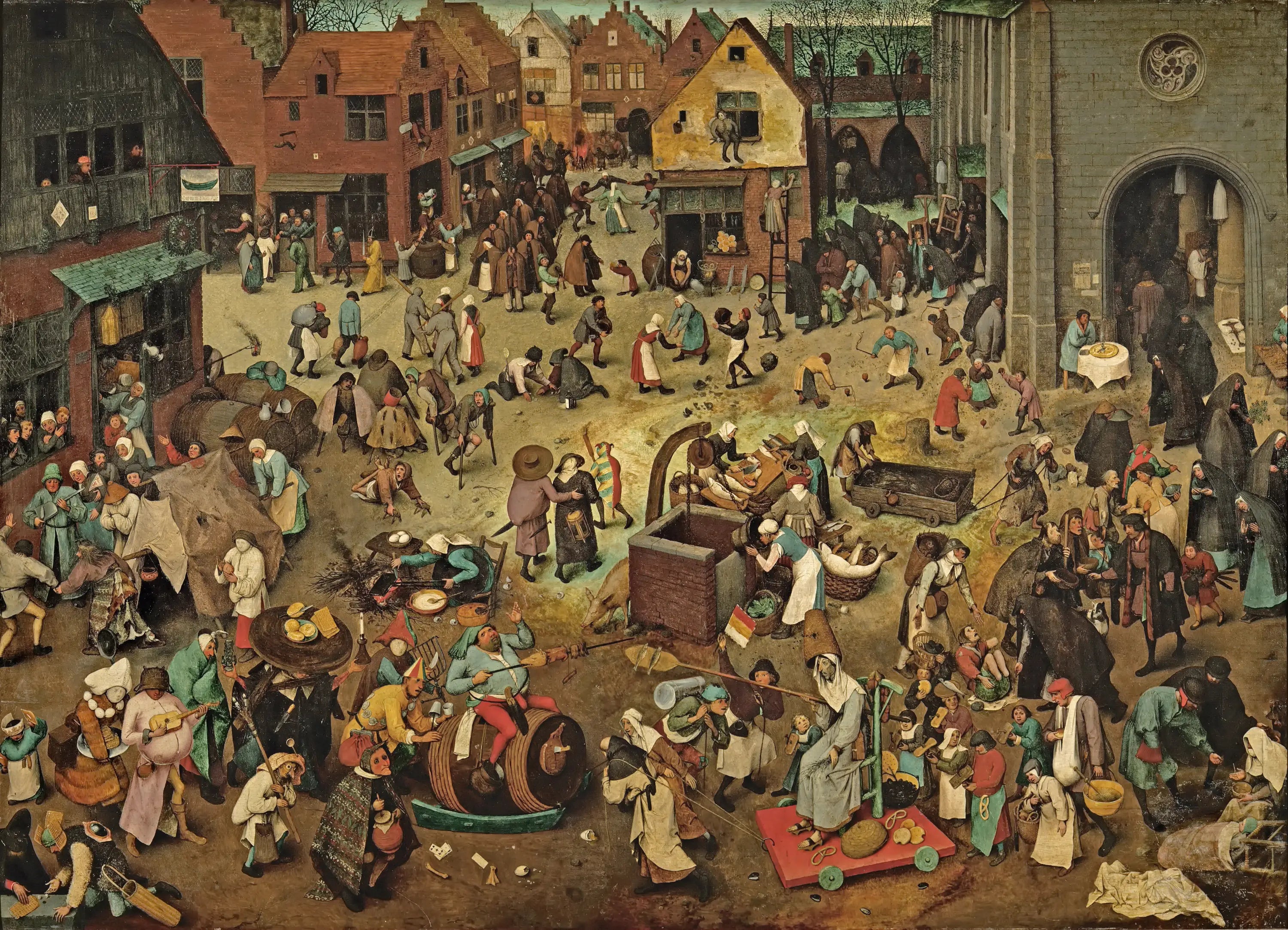 Le Combat de Carnaval et Carême - Pieter Brueghel the Elder - Alpha Reproduction
