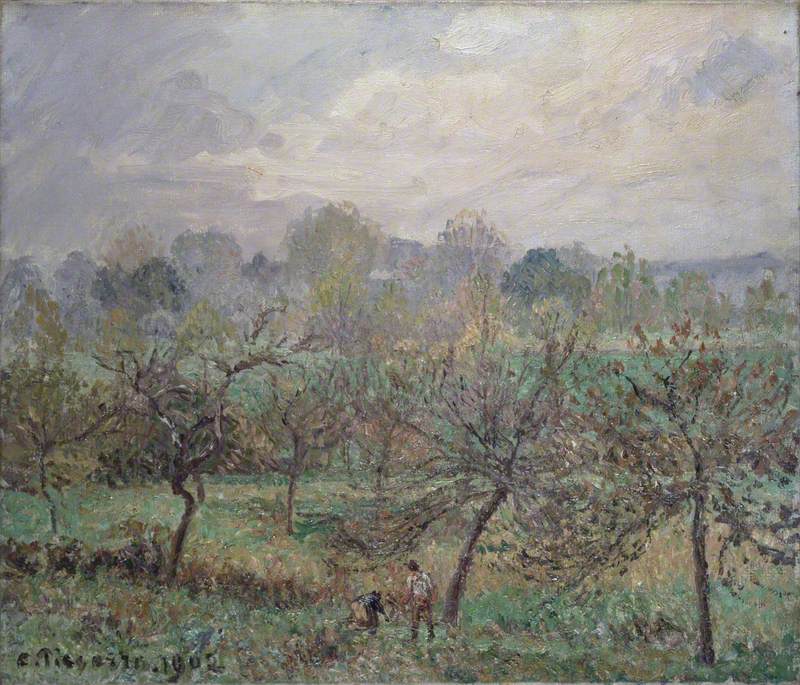 Reproduction du tableau « Automne, Brume Matinale, Éragny-sur-Epte - Camille Pissarro » par Alpha Reproduction en peinture à l’huile