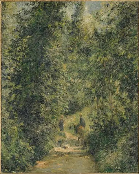 Reproduction du tableau « Chemin sous bois, en été - Camille Pissarro » par Alpha Reproduction en peinture à l’huile