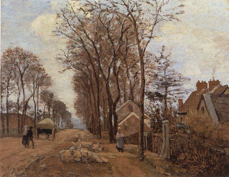 Reproduction du tableau « La route de Saint-Germain à Louveciennes - Camille Pissarro » par Alpha Reproduction en peinture à l’huile