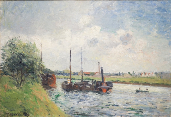 Reproduction du tableau « Les Bords de l'Oise, Près de Pontoise - Camille Pissarro » par Alpha Reproduction en peinture à l’huile