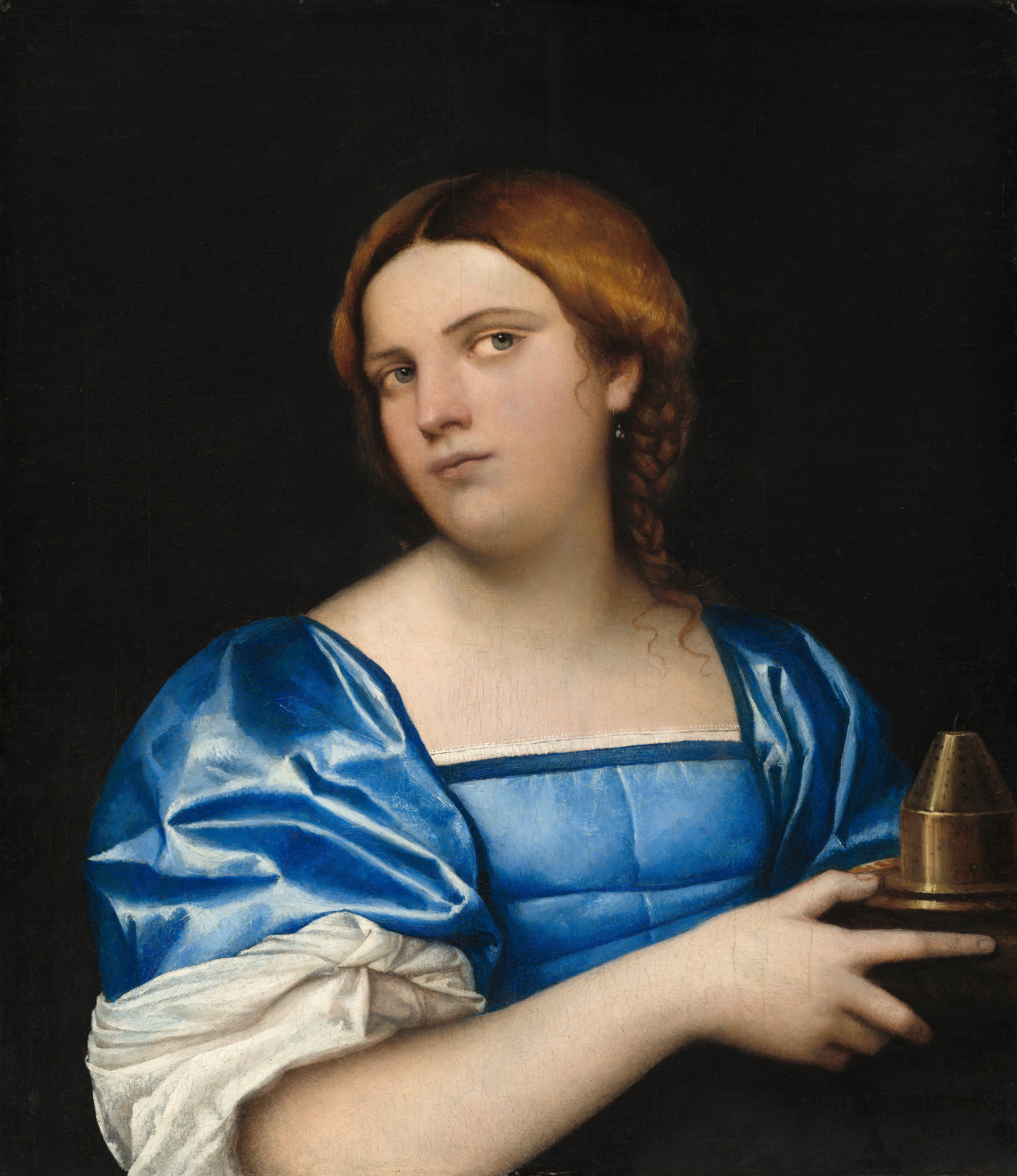 Portrait d'une jeune femme en vierge sage - Sebastiano del Piombo