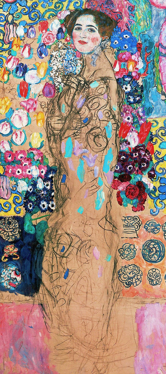 🌸🎨 דיוקן של מריה מונק (לא גמור) – גוסטב קלימט (בערך 1917–1918)