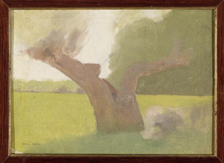 Vieil arbre dans une prairie - Odilon Redon