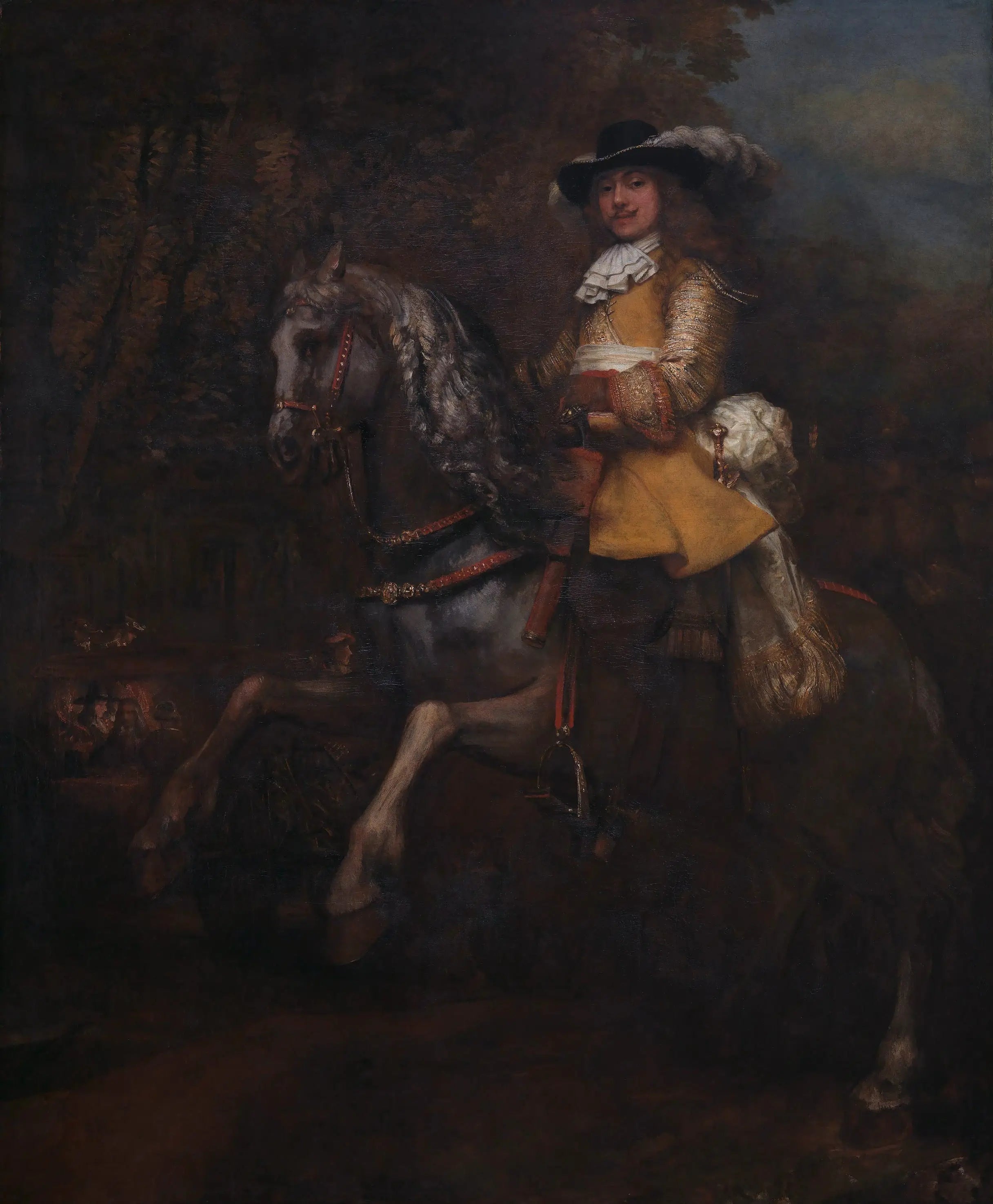 Reproduction du tableau « Frédéric Rihel à cheval - Rembrandt » par Alpha Reproduction en peinture à l’huile
