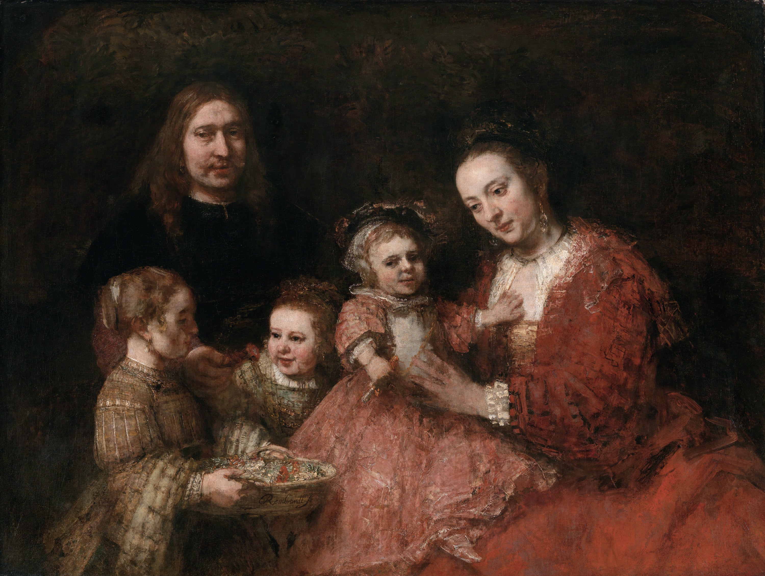 Reproduction du tableau « Portrait de famille - Rembrandt » par Alpha Reproduction en peinture à l’huile