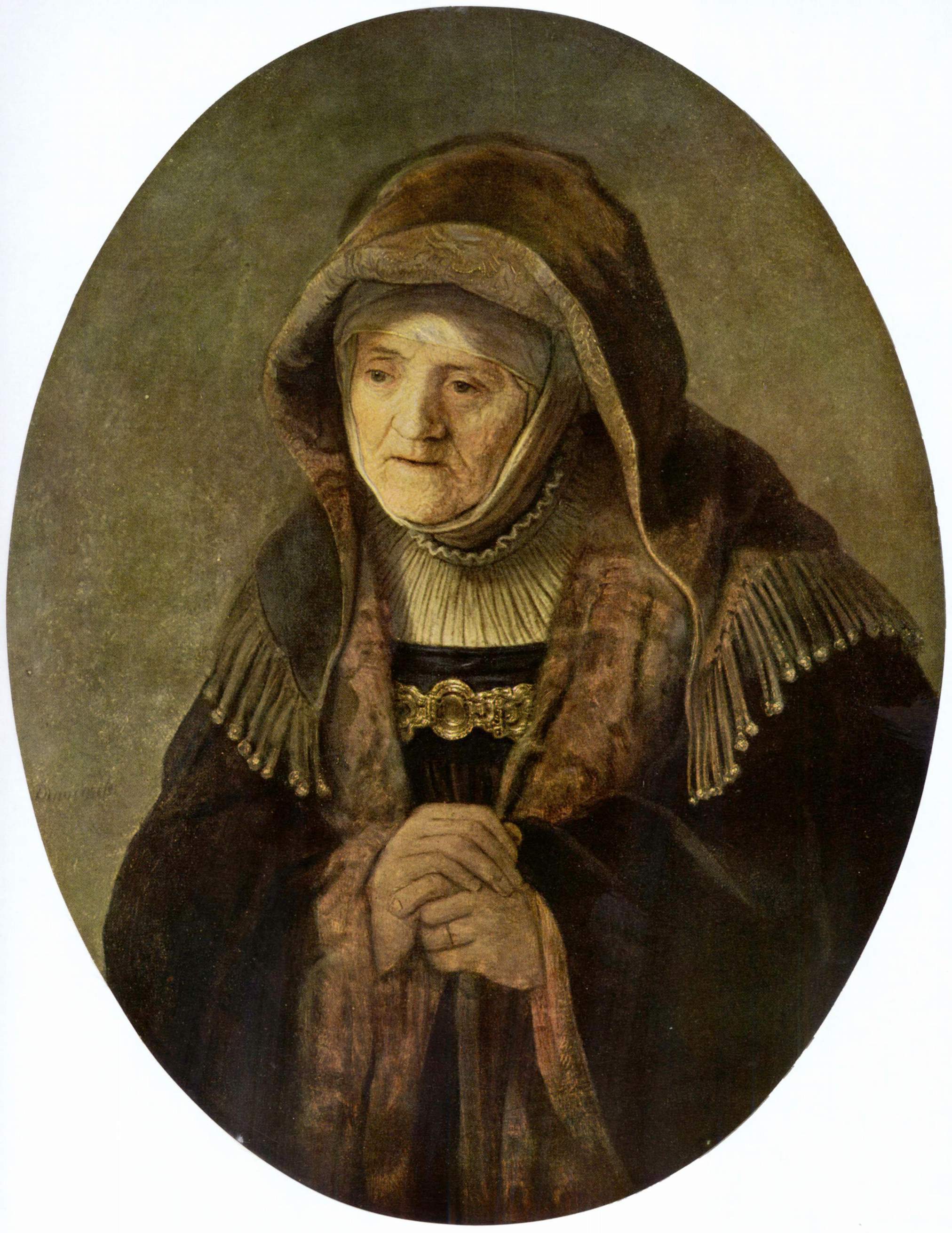 Reproduction du tableau « La prophétesse Anne - Rembrandt » par Alpha Reproduction en peinture à l’huile
