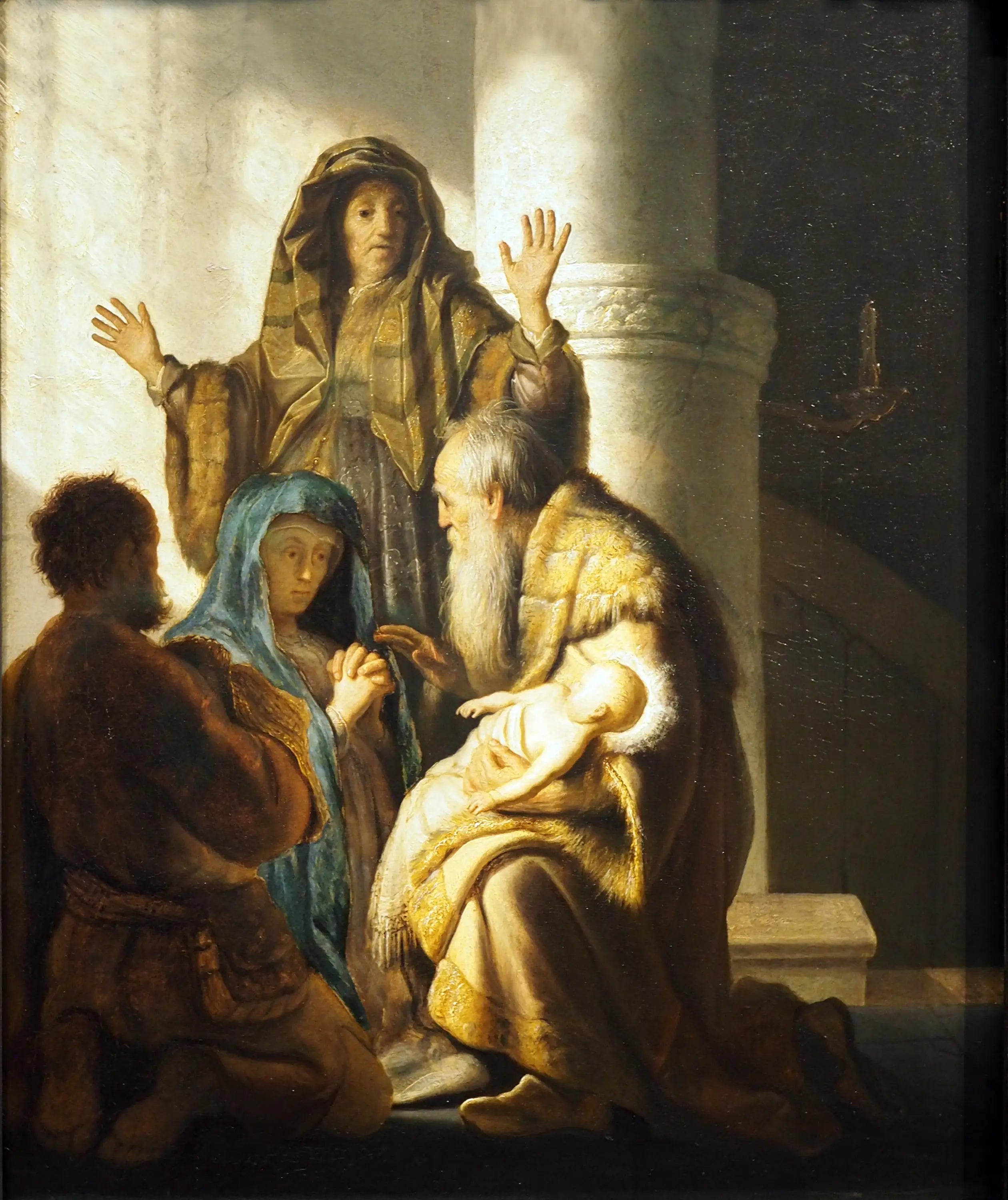 Reproduction du tableau « Syméon au temple - Rembrandt » par Alpha Reproduction en peinture à l’huile