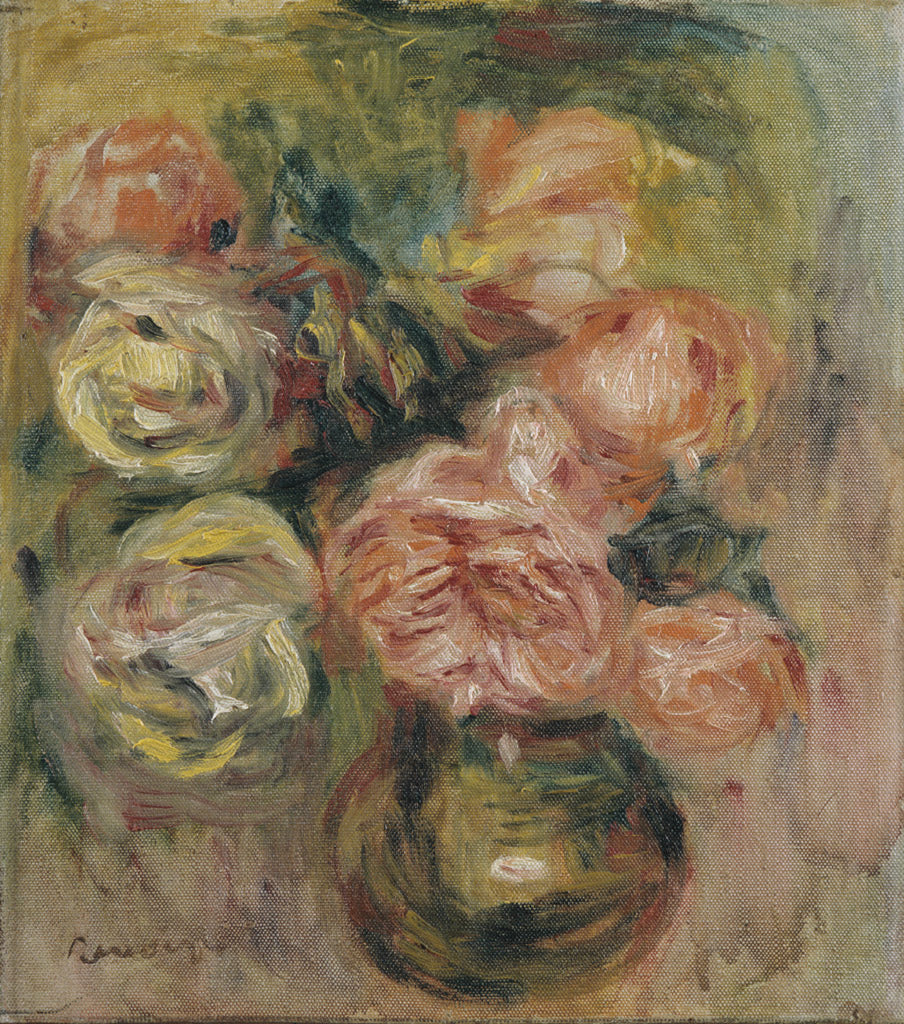 Reproduction du tableau « Bouquet de roses - Pierre-Auguste Renoir » par Alpha Reproduction en peinture à l’huile