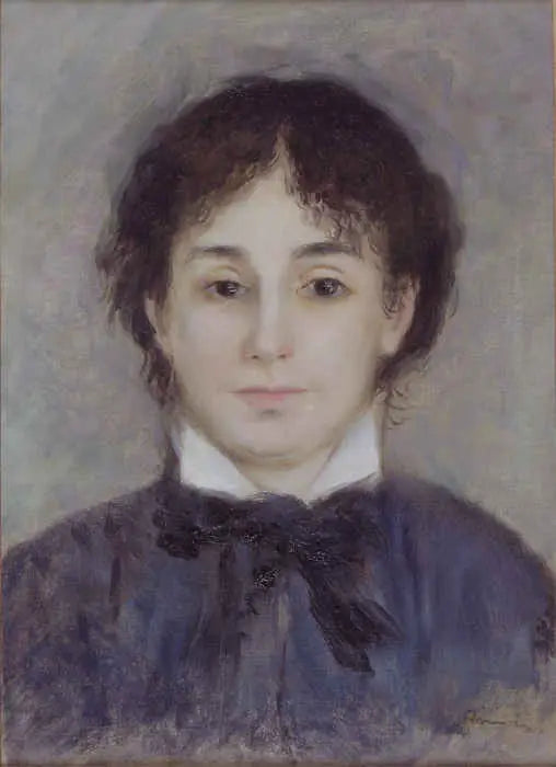 Reproduction du tableau « Jeune femme en bleu - Pierre-Auguste Renoir » par Alpha Reproduction en peinture à l’huile
