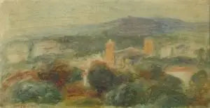 Reproduction du tableau « Paysage, Saint-Paul de Vence - Pierre-Auguste Renoir » par Alpha Reproduction en peinture à l’huile