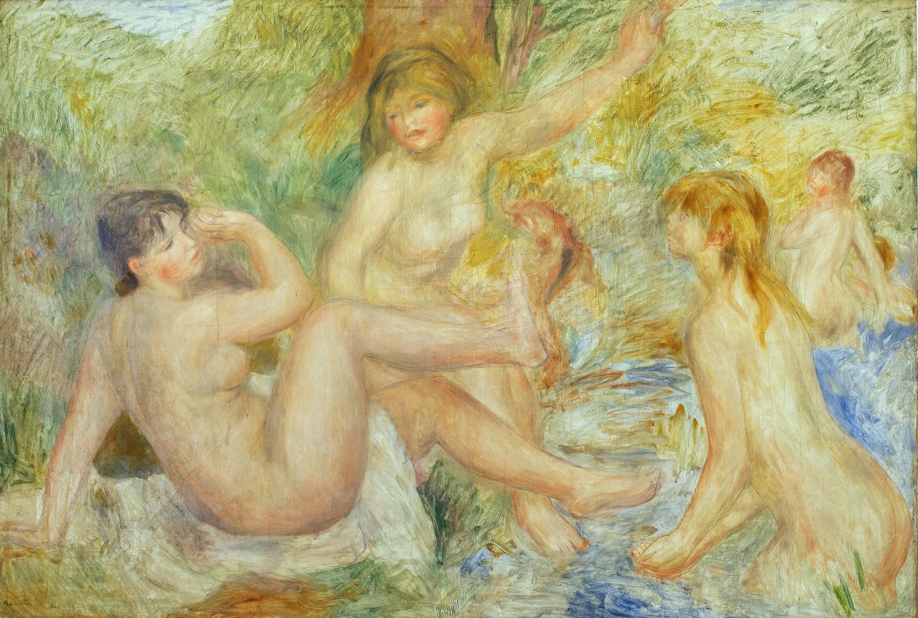 Reproduction du tableau « Les Grandes Baigneuses - Pierre-Auguste Renoir » par Alpha Reproduction en peinture à l’huile
