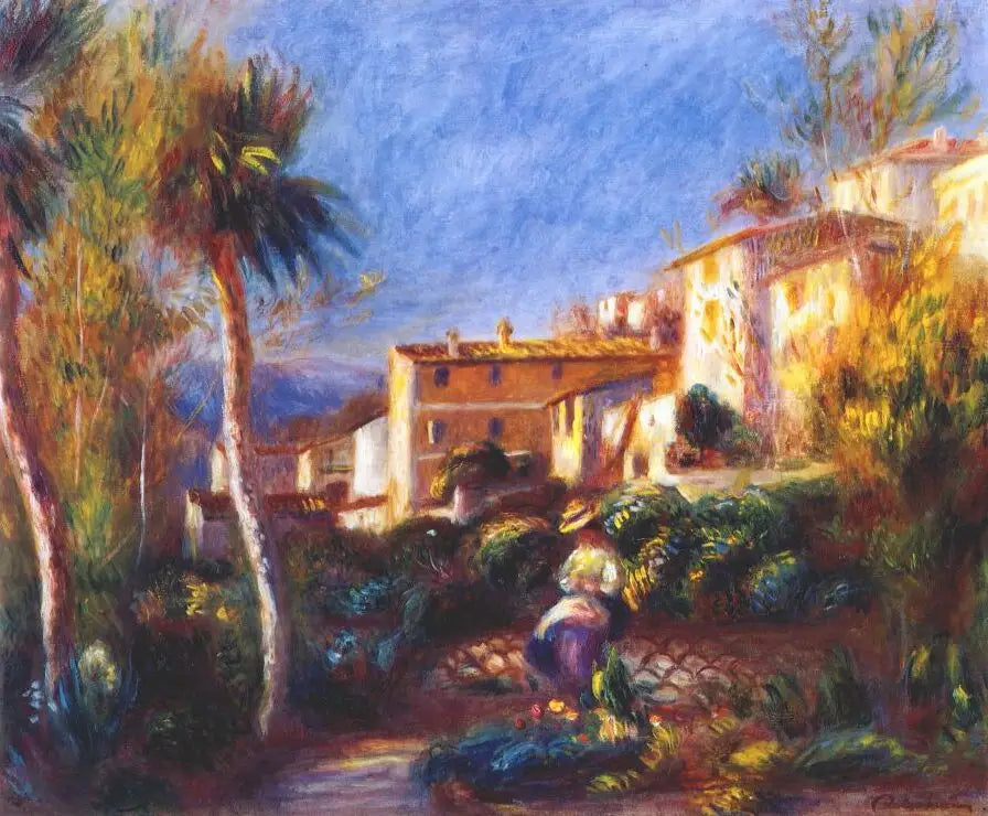 Reproduction du tableau « Maison de la Poste à Cagnes - Pierre-Auguste Renoir » par Alpha Reproduction en peinture à l’huile