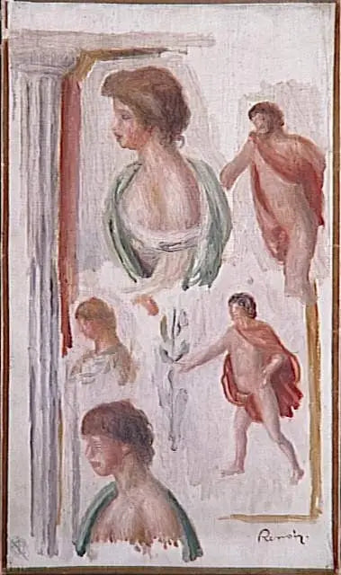 Reproduction du tableau « Mythologie, personnages de tragédie antique - Pierre-Auguste Renoir » par Alpha Reproduction en peinture à l’huile