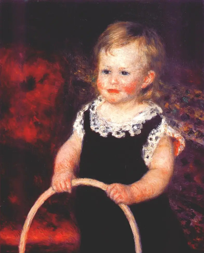 Reproduction du tableau « L'enfant au cerceau - Pierre-Auguste Renoir » par Alpha Reproduction en peinture à l’huile