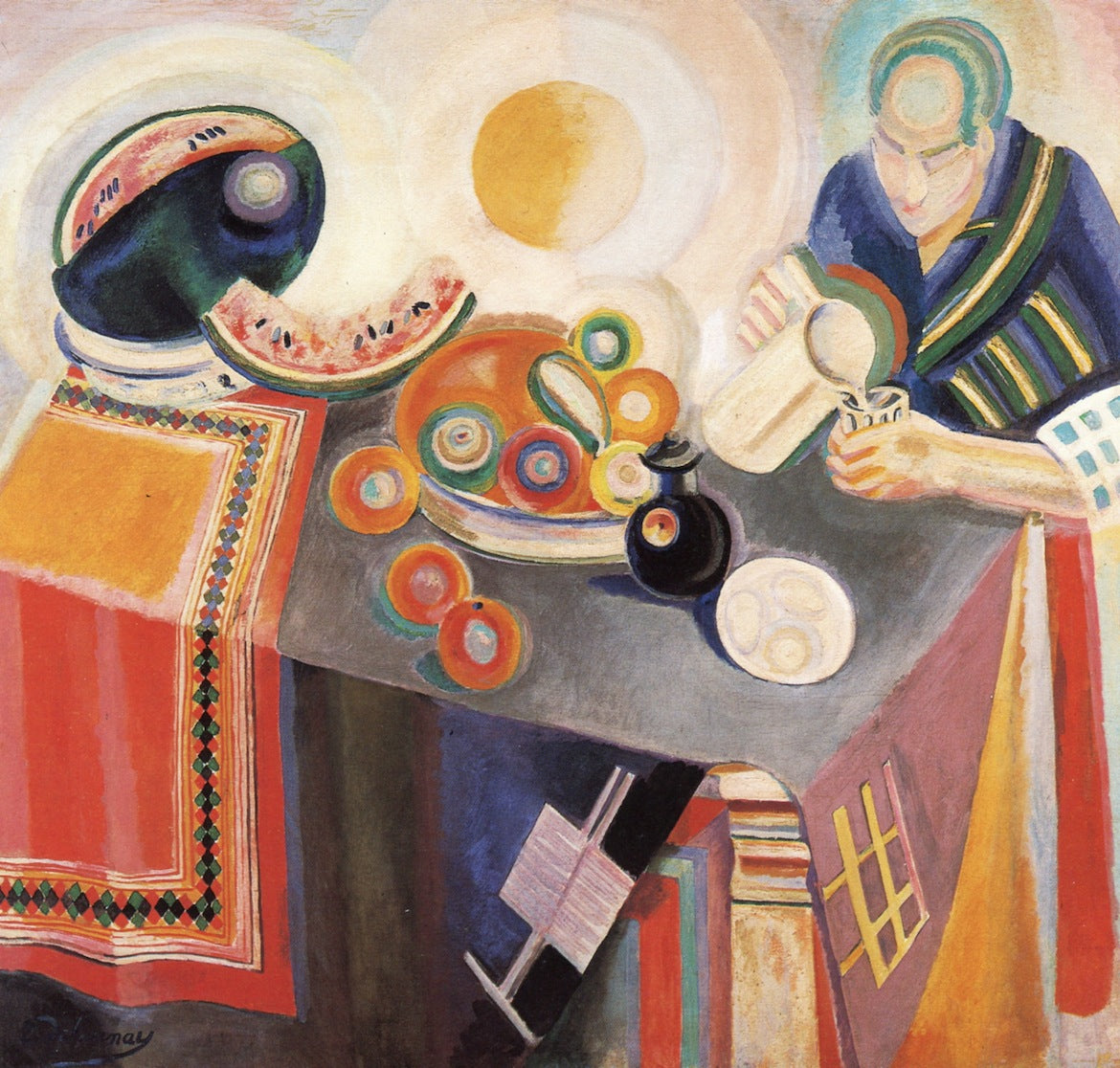 Reproduction du tableau « La Verseuse - Robert Delaunay » par Alpha Reproduction en peinture à l’huile