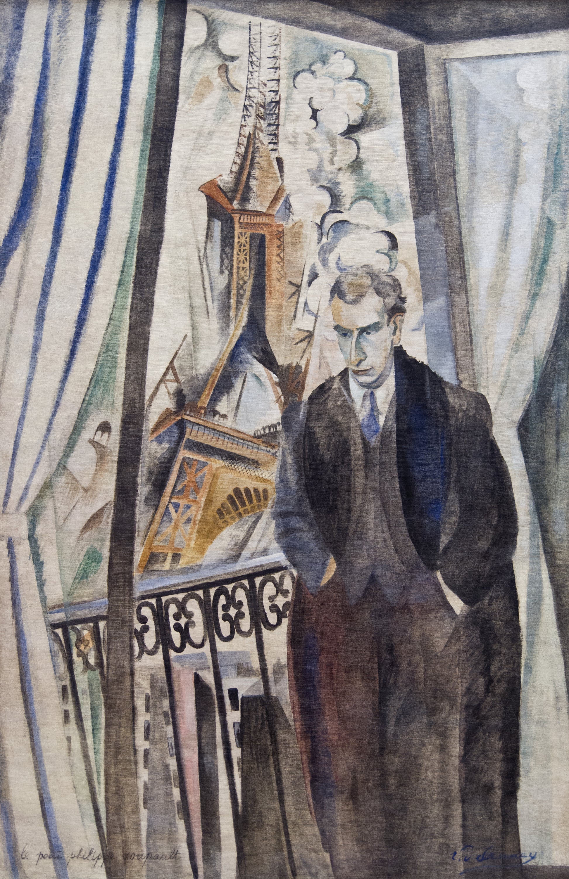 Reproduction du tableau « Le poète Philippe Soupault - Robert Delaunay » par Alpha Reproduction en peinture à l’huile