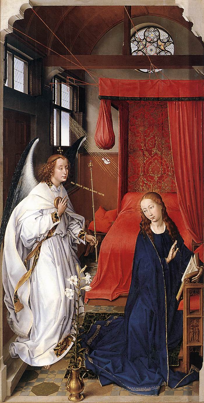 Retable de saint Colomba : Annonciation - Rogier van der Weyden