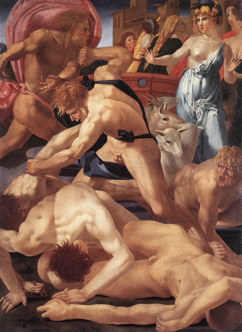 Moïse défend les filles de Jethro - Rosso Fiorentino
