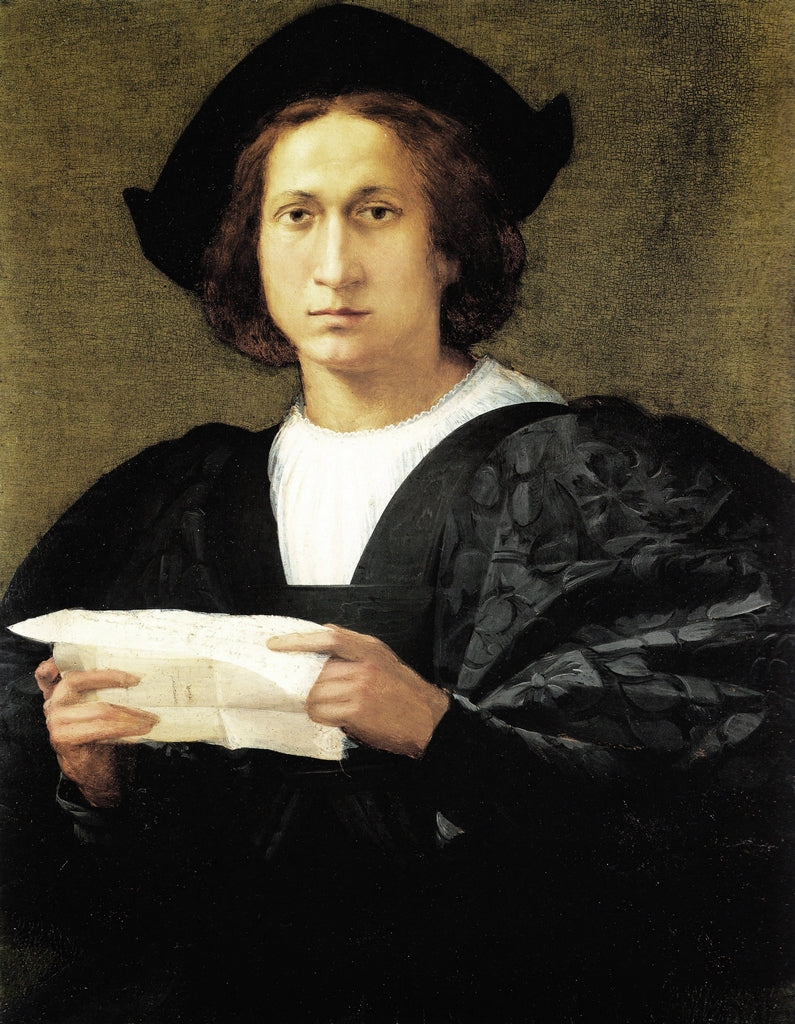 Portrait d'un jeune homme tenant une lettre - Rosso Fiorentino