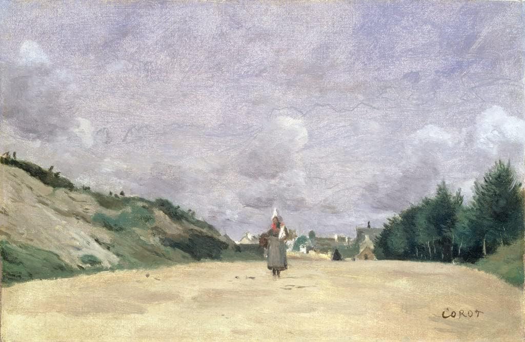 Route en Normandie - Jean-Baptiste Camille Corot