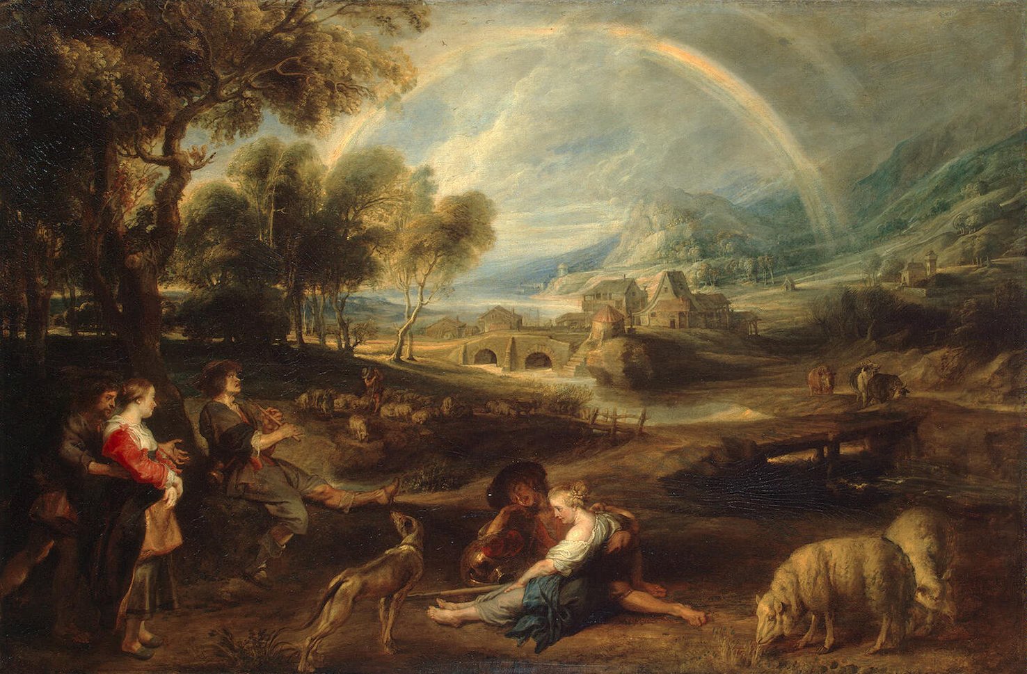 Paysage avec un arc-en-ciel - Peter Paul Rubens