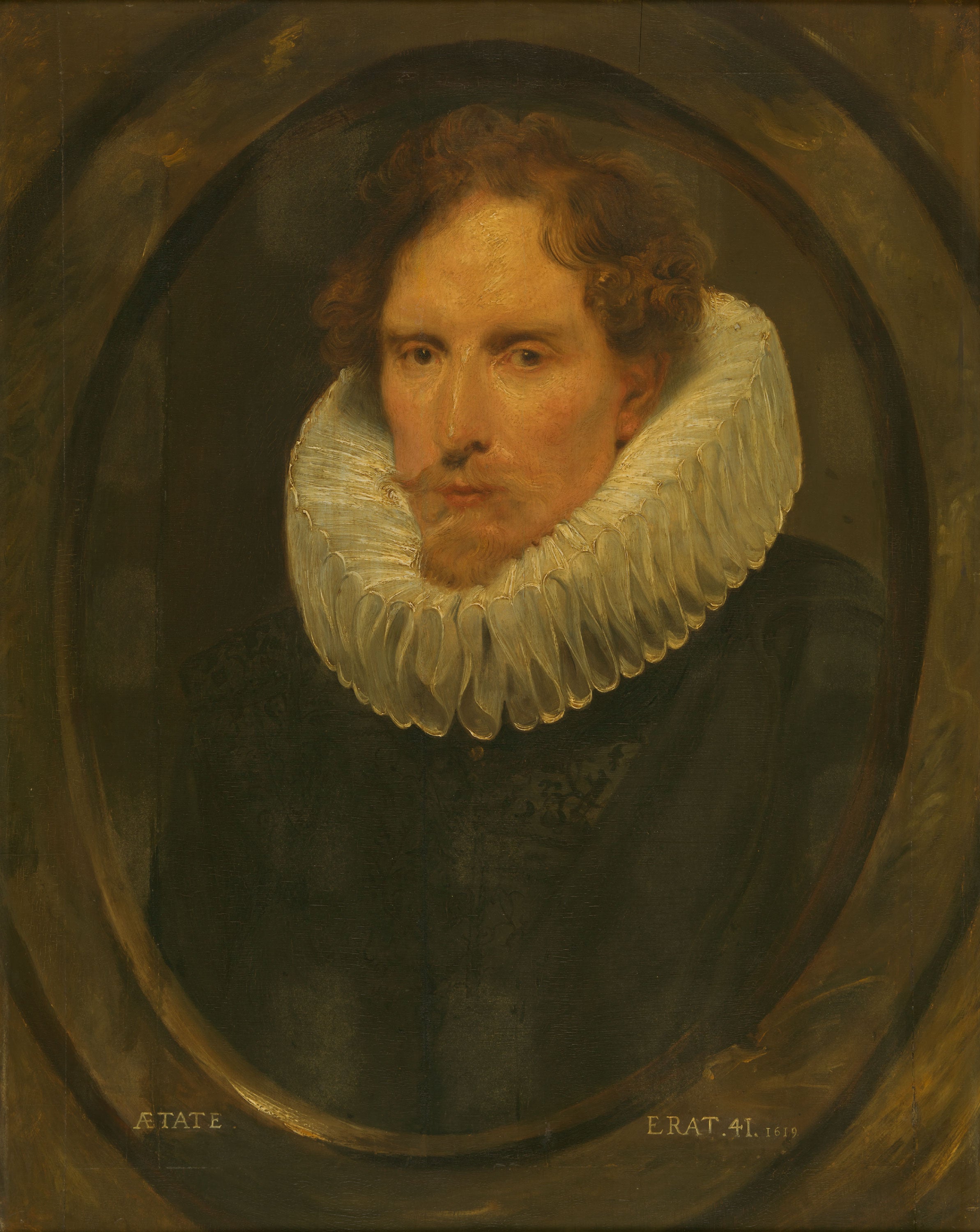 Homme dans un cadre ovale - Antoine van Dyck
