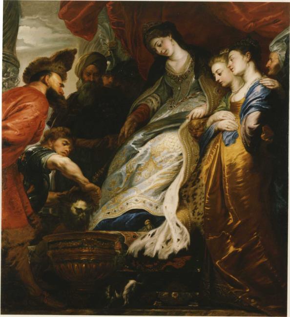 Thomyris, reine des Faux, fait plonger la tête de Cyrus dans un vase rempli de sang - Peter Paul Rubens