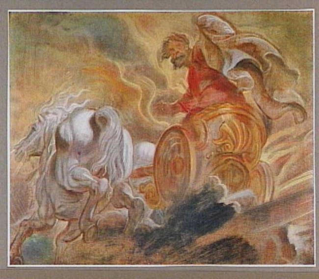 Élie est emporté au ciel dans un char - Peter Paul Rubens