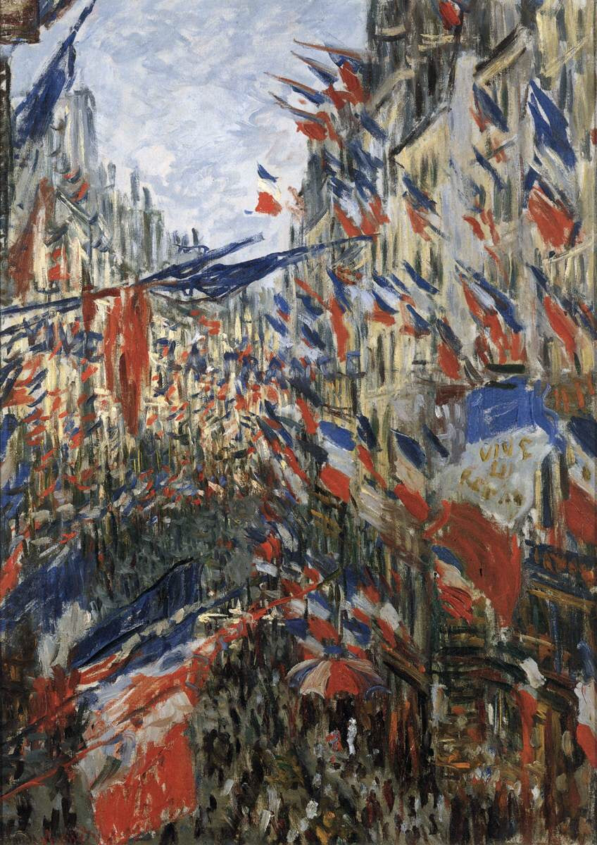 Reproduction du tableau « Rue Saint Denis, fête du 30 juin 1878 - Claude Monet » par Alpha Reproduction en peinture à l’huile